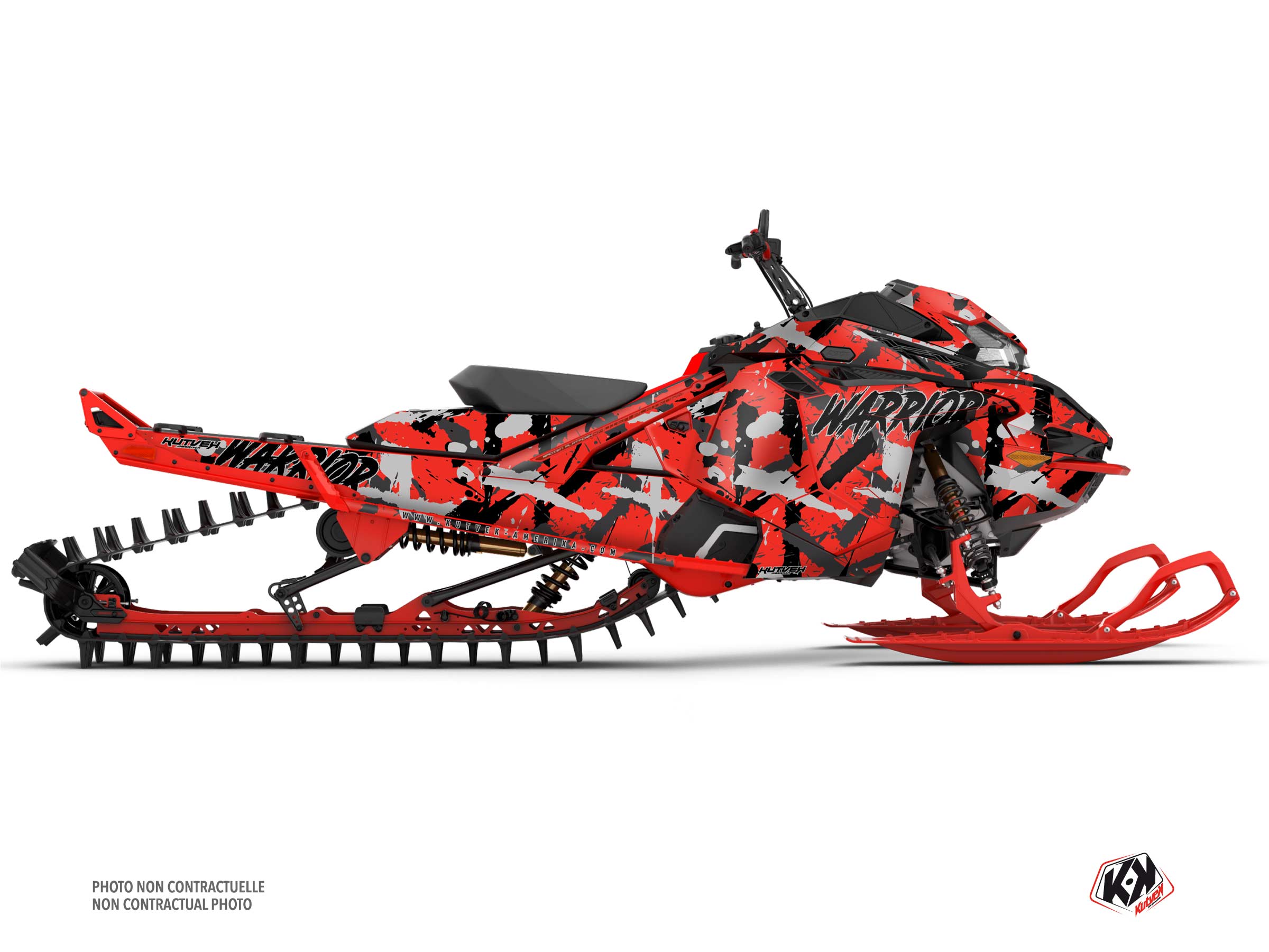 kit déco motoneige lynx shredder ds warrior rouge