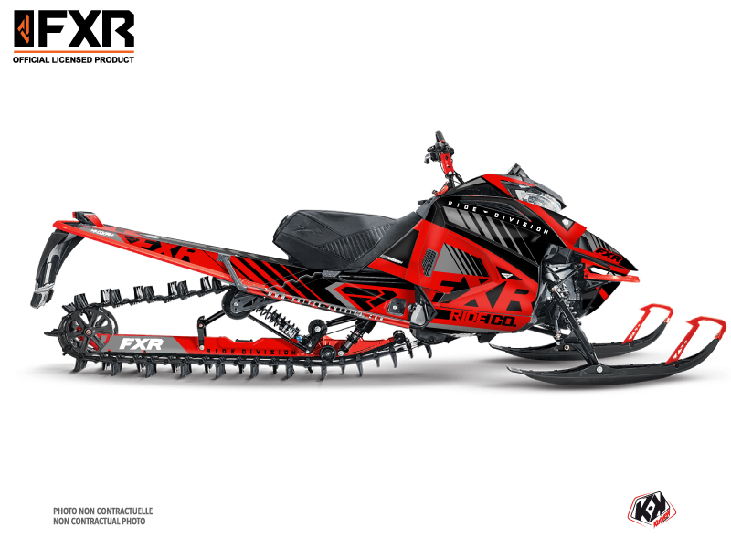 arctic cat snowmobile fxr k21  graphic kit red