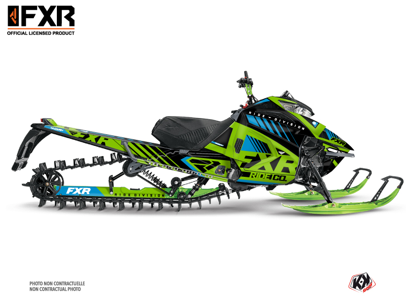 arctic cat snowmobile fxr k21  graphic kit green