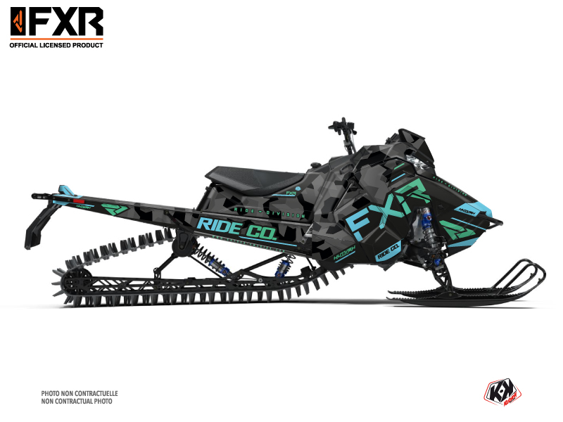 polaris snowmobile fxr k21.2  graphic kit blue