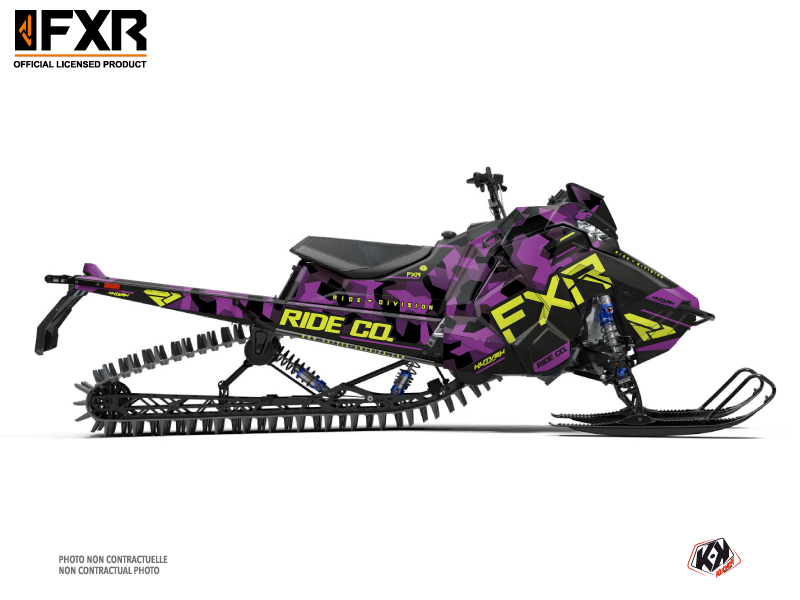 polaris snowmobile fxr k21.2  graphic kit mauve