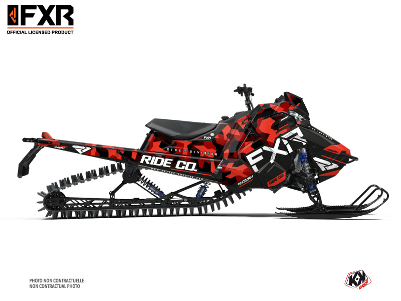 polaris snowmobile fxr k21.2  graphic kit red