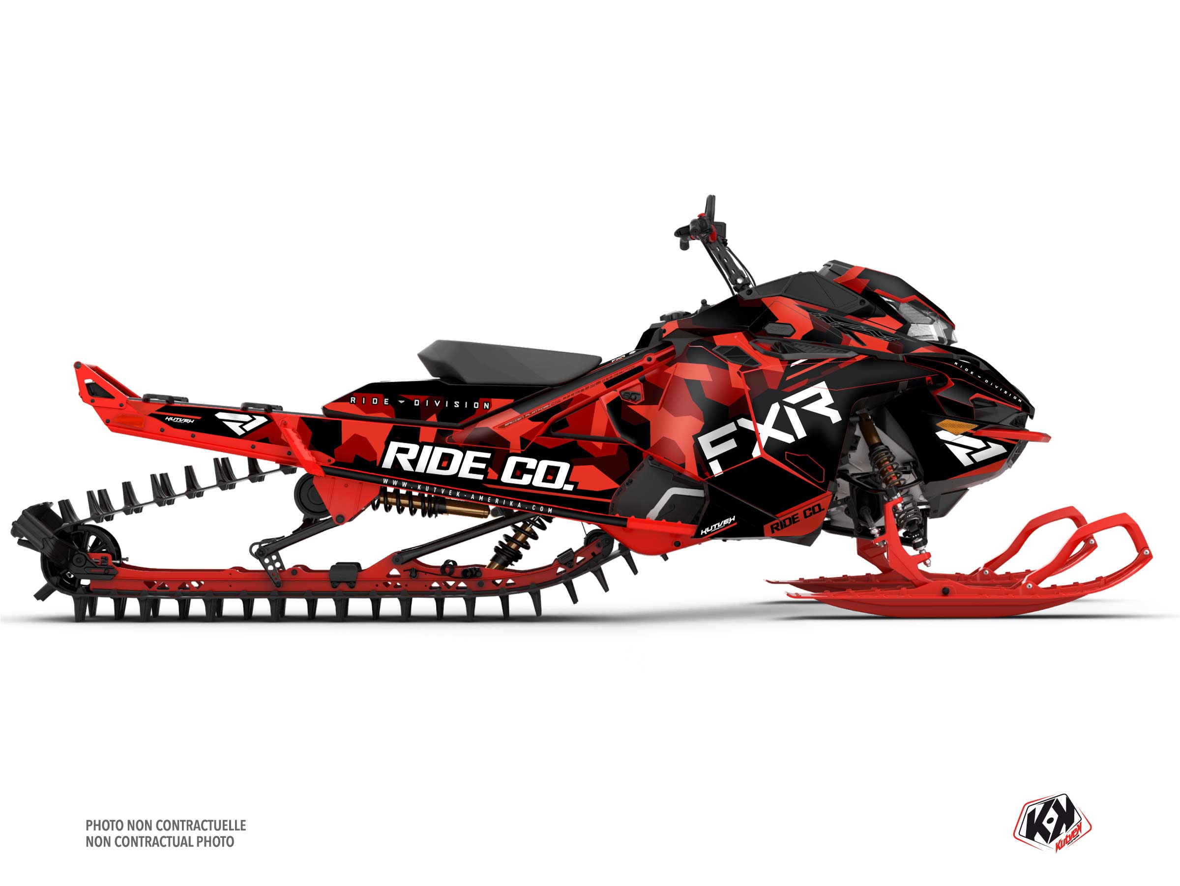 kit déco motoneige lynx shredder ds fxr k21.2 rouge