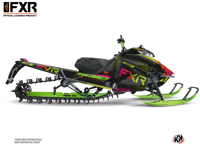 arctic cat snowmobile fxr k21.3  graphic kit colors