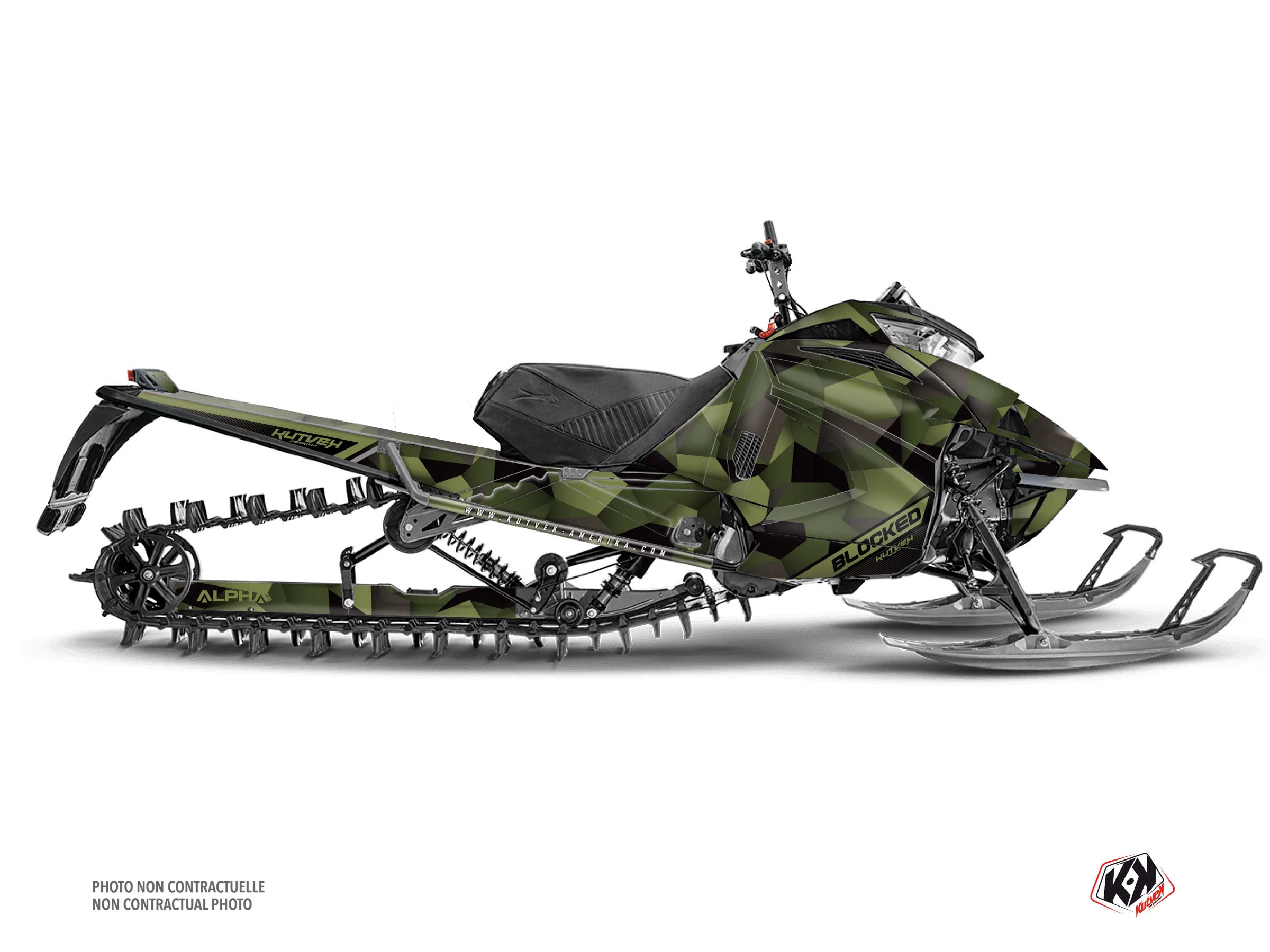 kit déco motoneige arctic cat riot 6000 blocked kaki