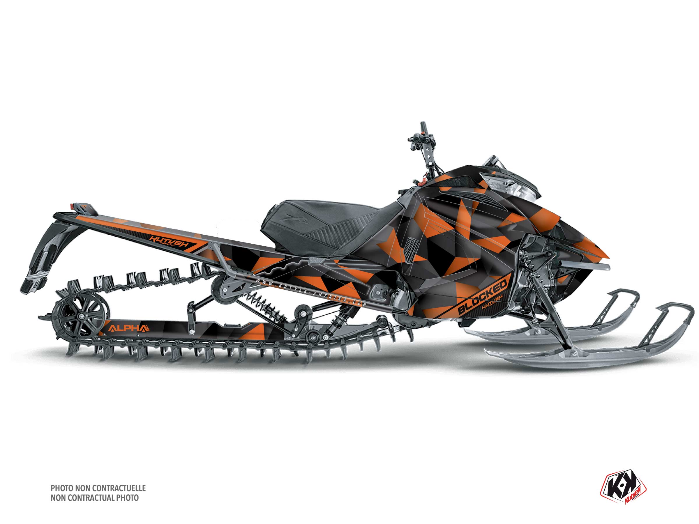 kit déco motoneige arctic cat riot 6000 blocked noir-orange