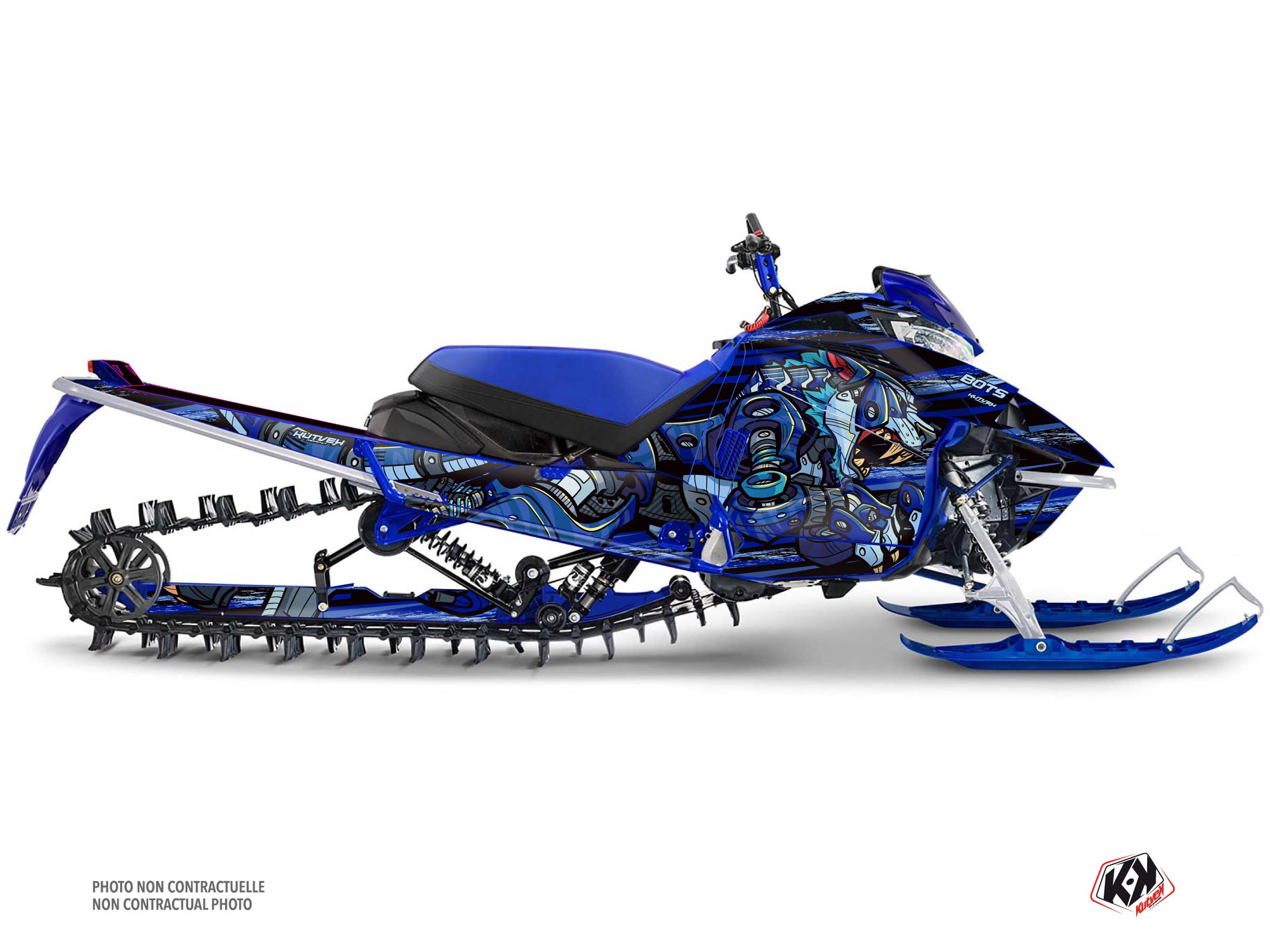 kit déco motoneige yamaha sidewinder srx bots bleu