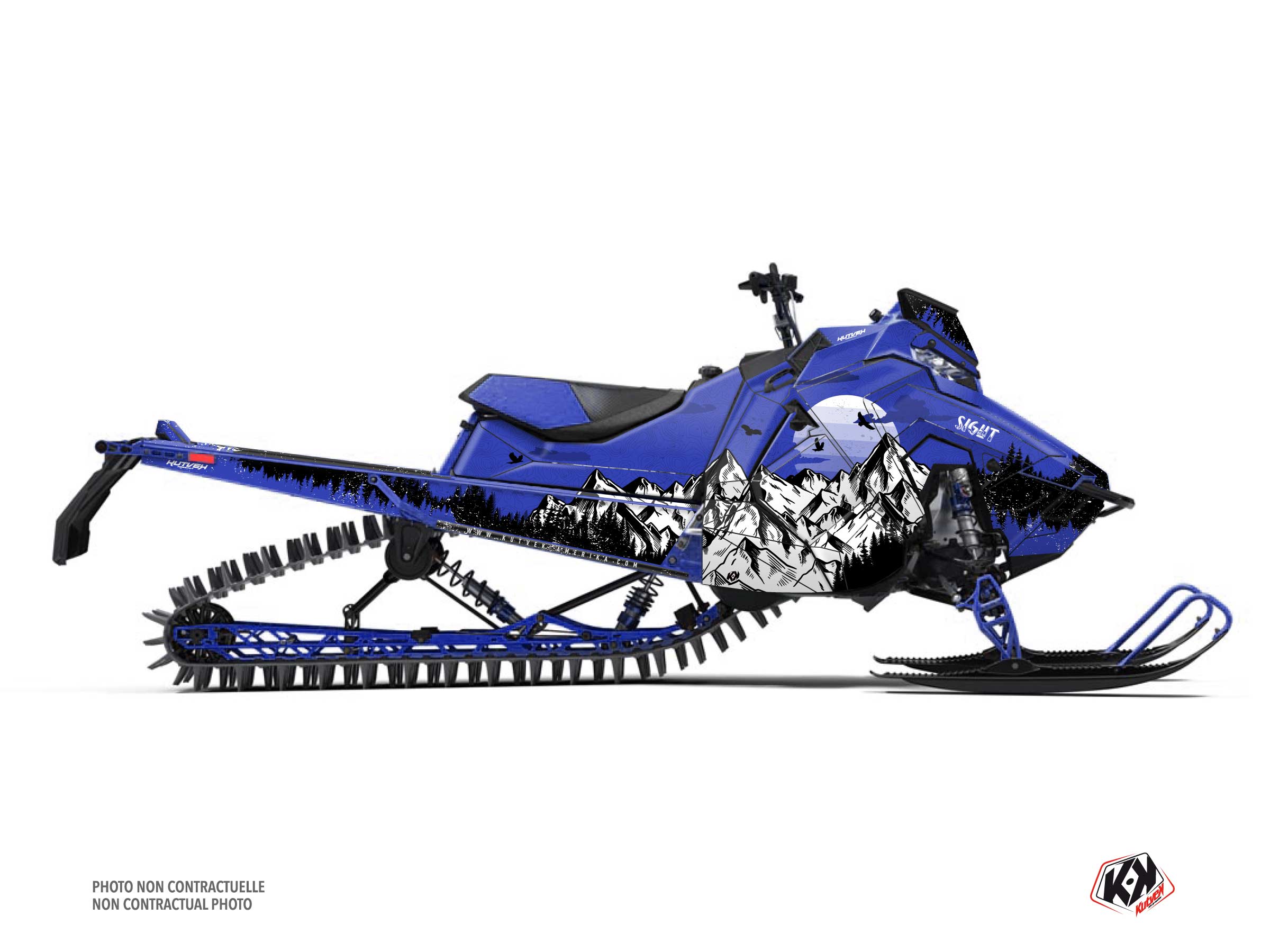 Kit Graphique motoneige polaris rmk pro axys sight bleu   