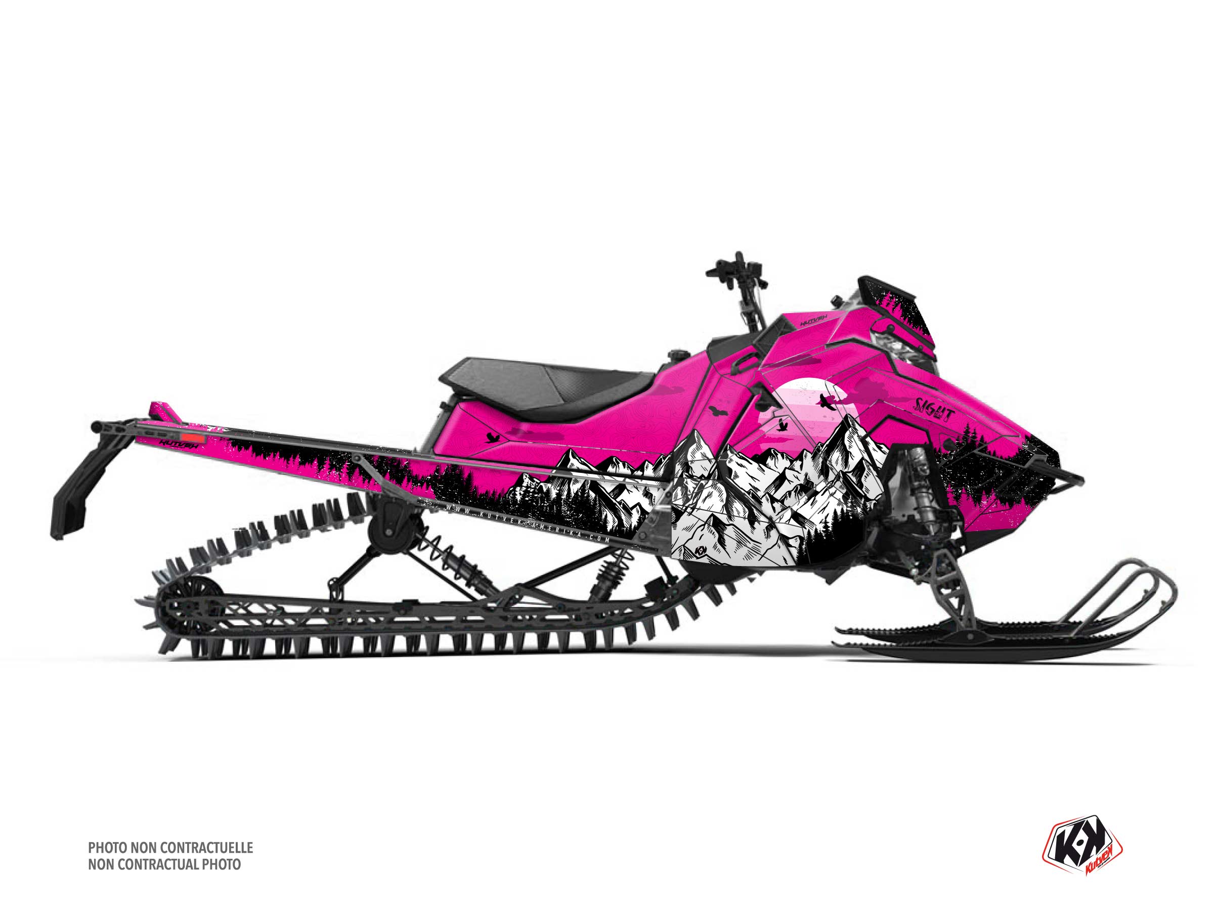Kit Graphique motoneige polaris rmk pro axys sight rose   