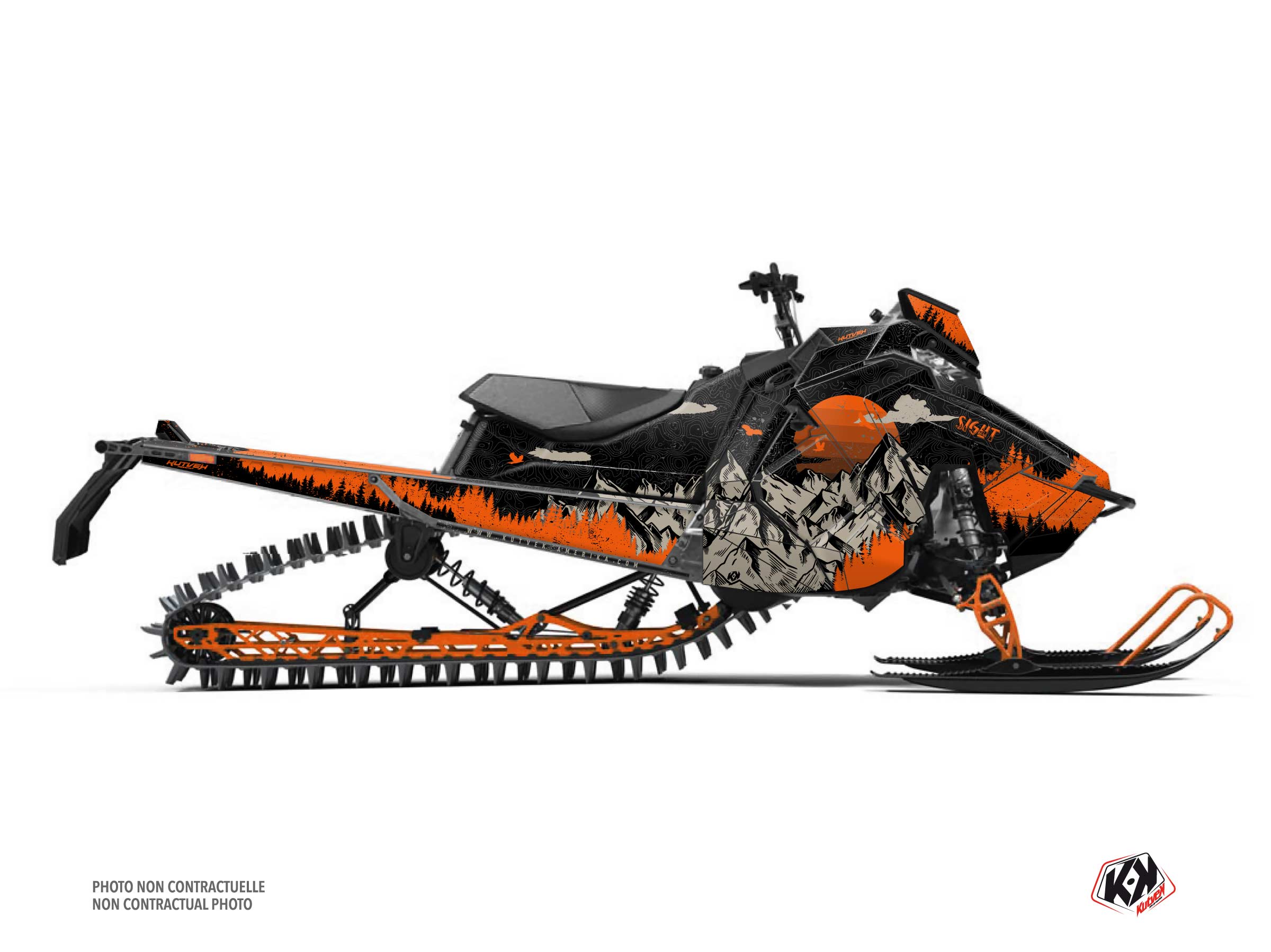 Kit Graphique motoneige polaris rmk pro axys sight noir-sable   