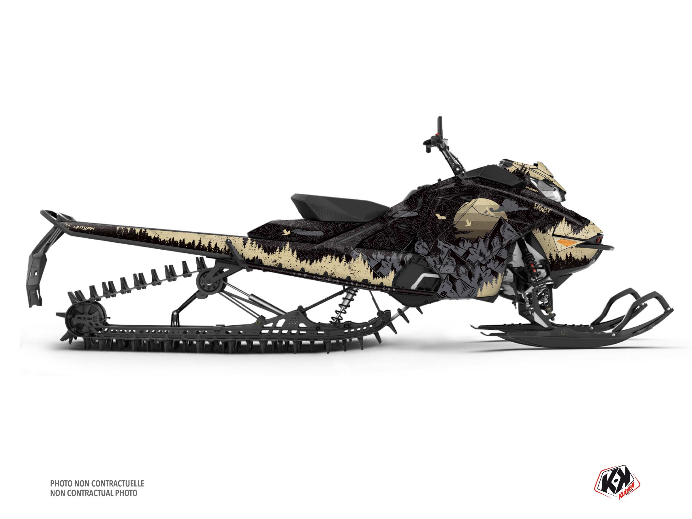 kit déco motoneige skidoo sight noir-sable 