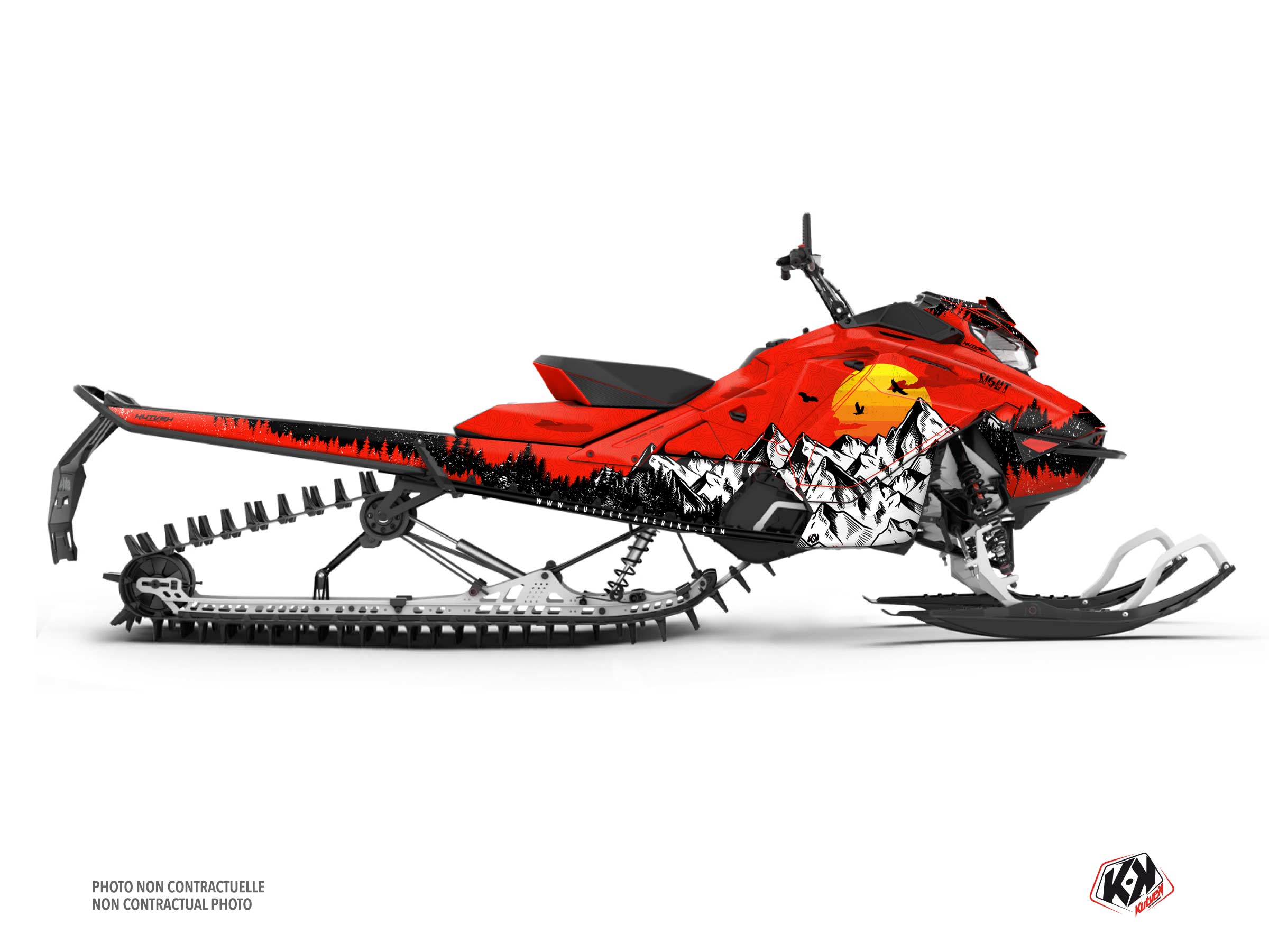 kit déco motoneige skidoo summit sport 800r power tek sight rouge   