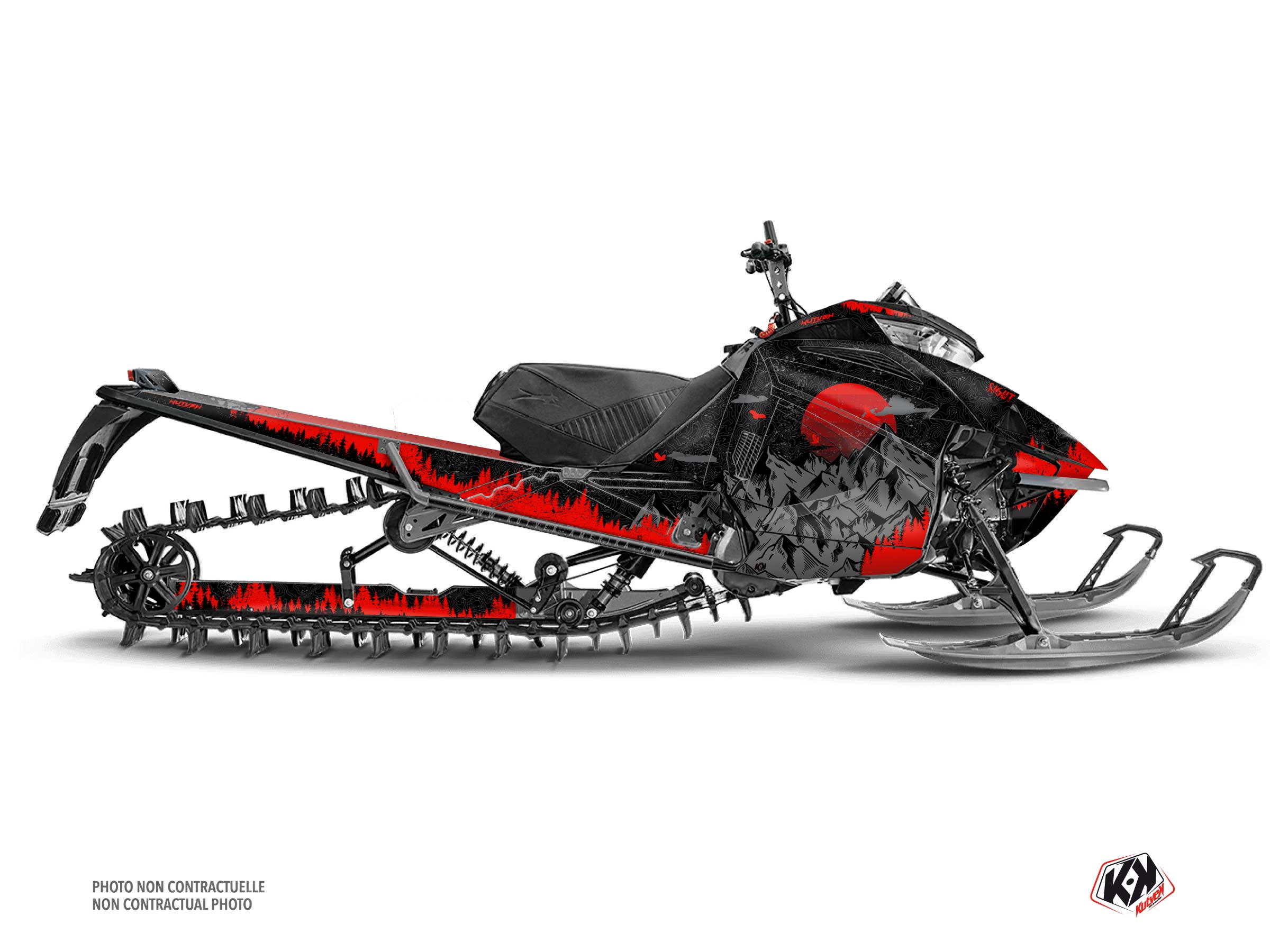 kit déco motoneige arctic cat riot 6000 sight noir-rouge