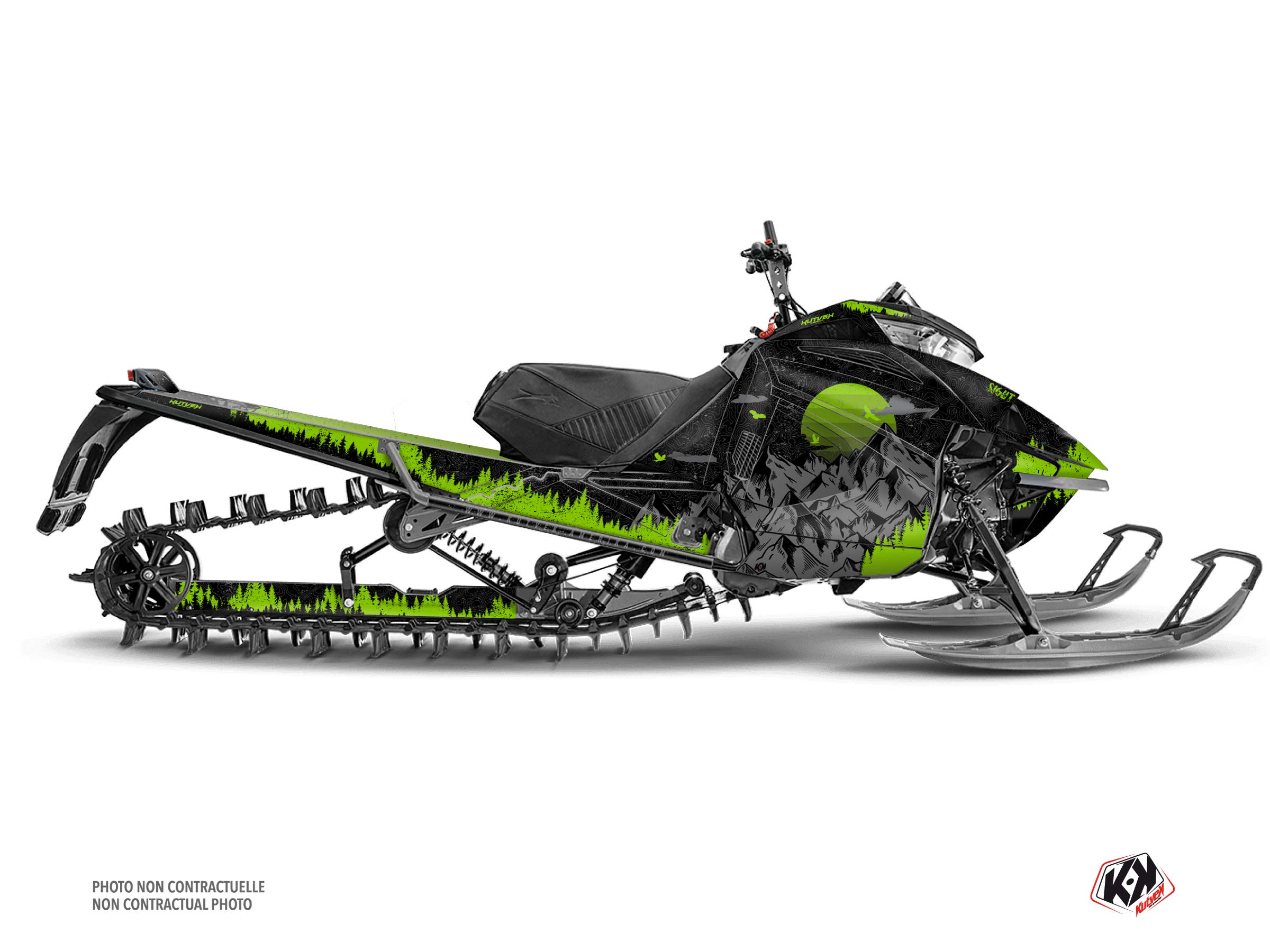 kit déco motoneige arctic cat riot 6000 sight noir-vert