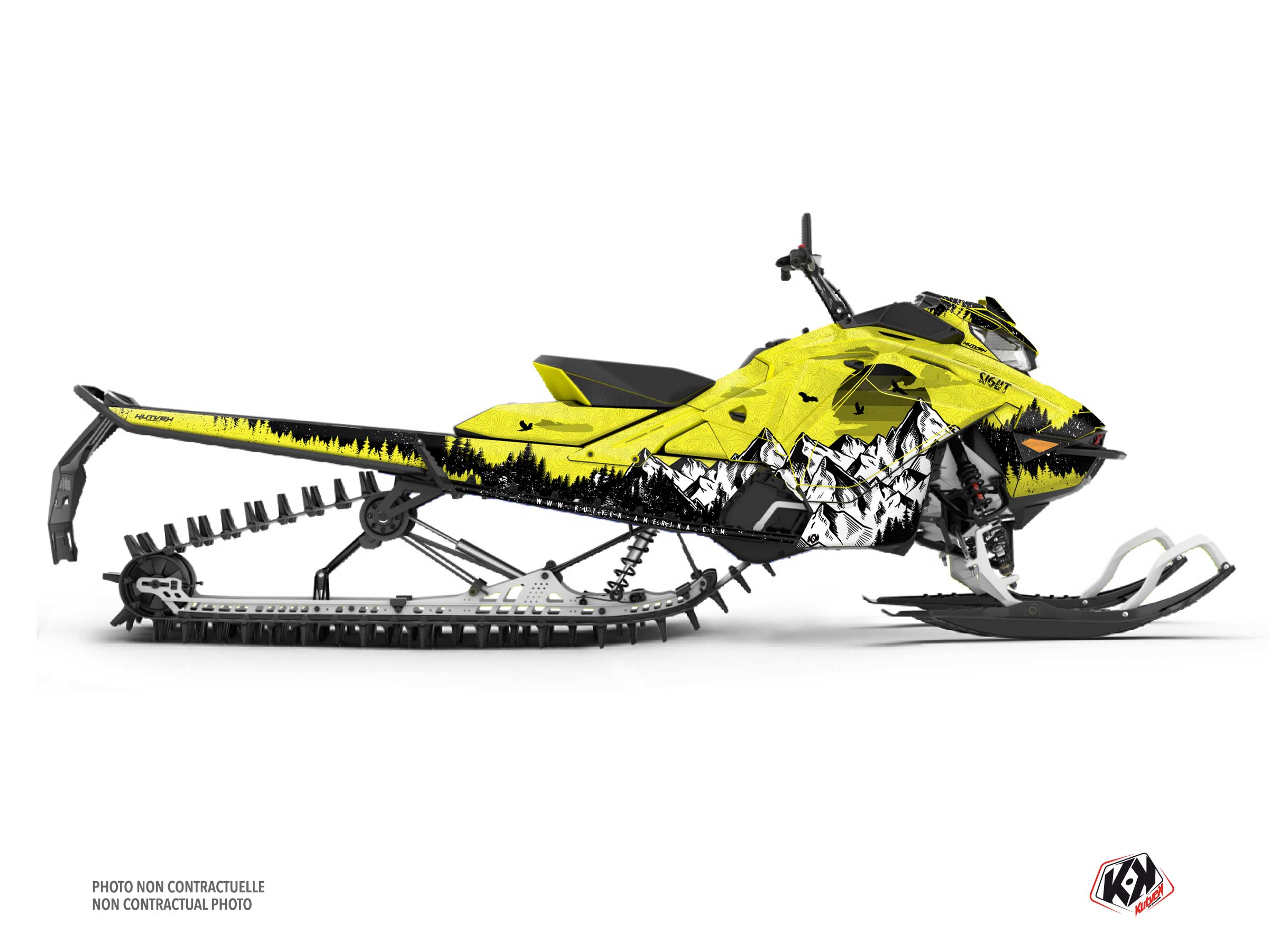 kit déco motoneige skidoo backcountry sport sight jaune   