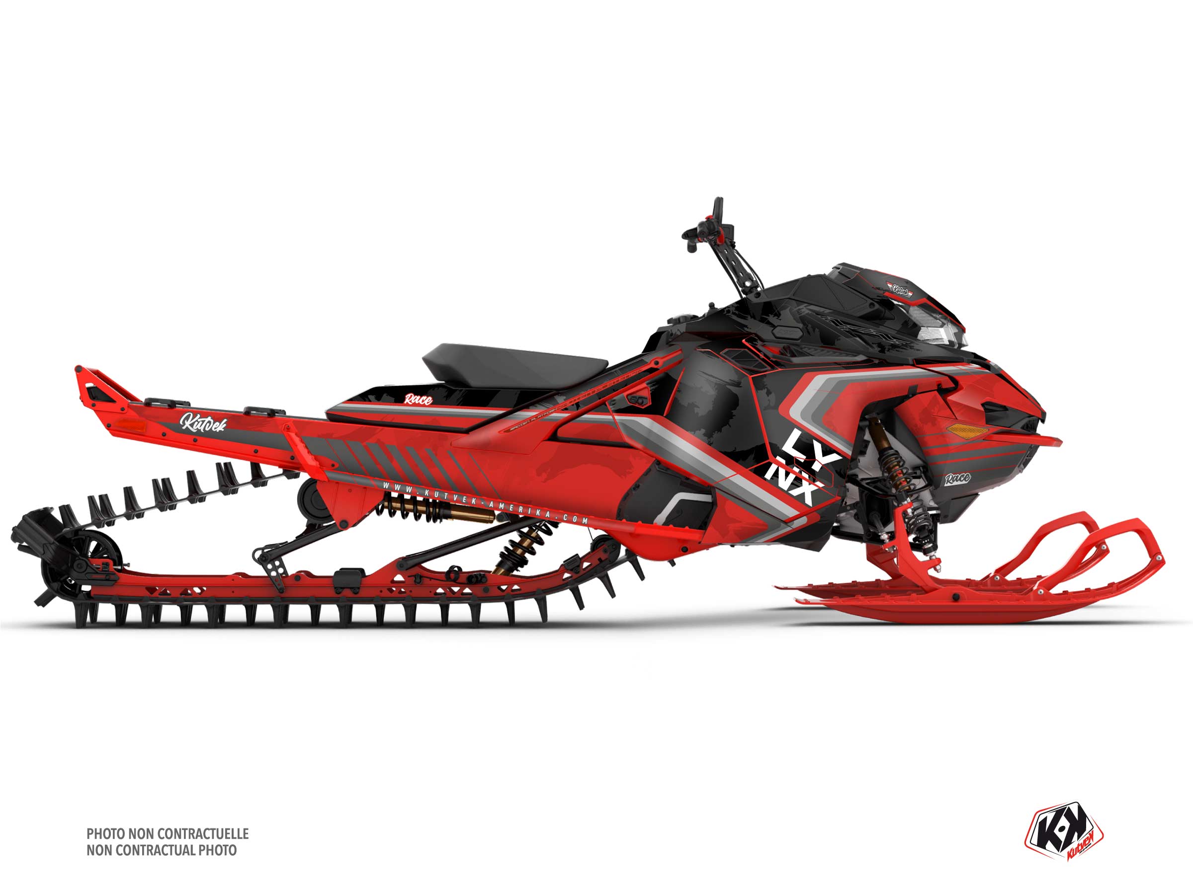 kit déco motoneige lynx shredder ds race rouge